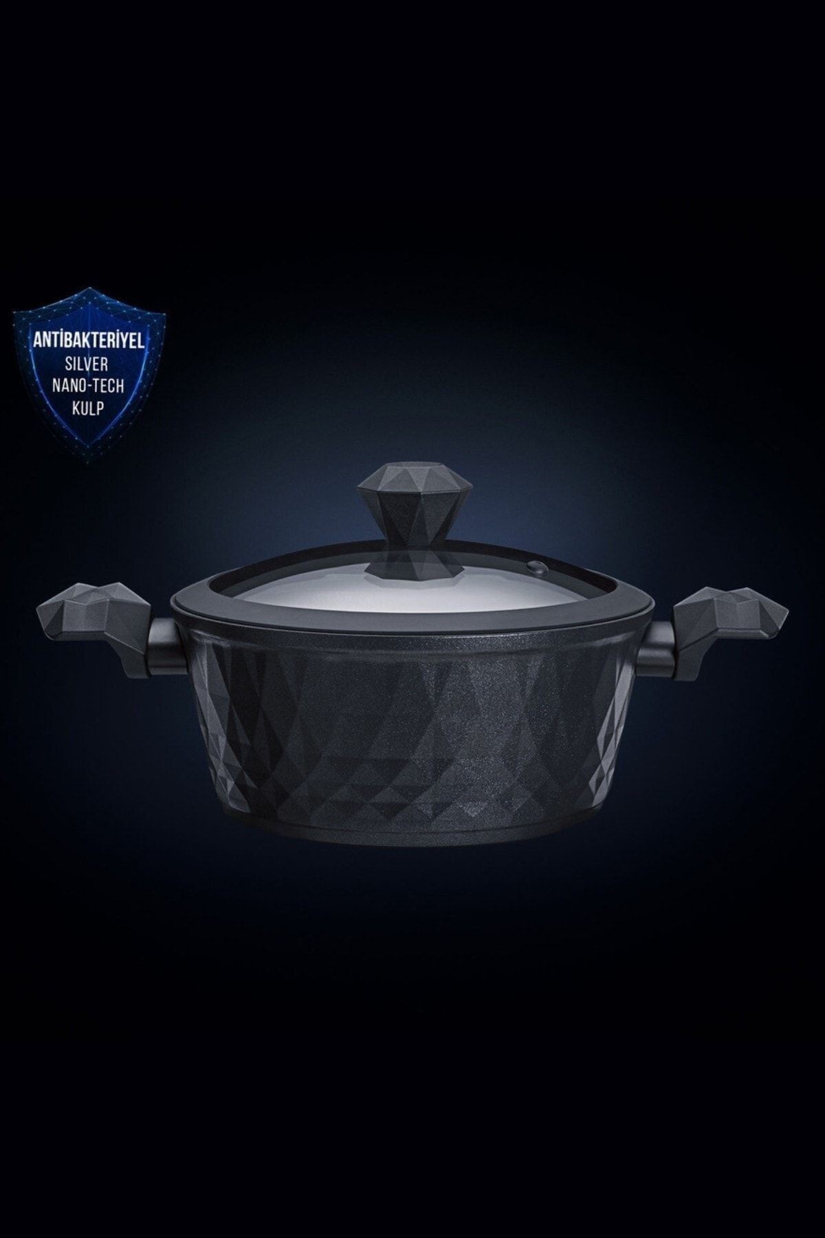 Biodiamond Antibakteriyel Kulp Indüksiyon Tabanlı Tencere 24 Cm 3,9 Lt