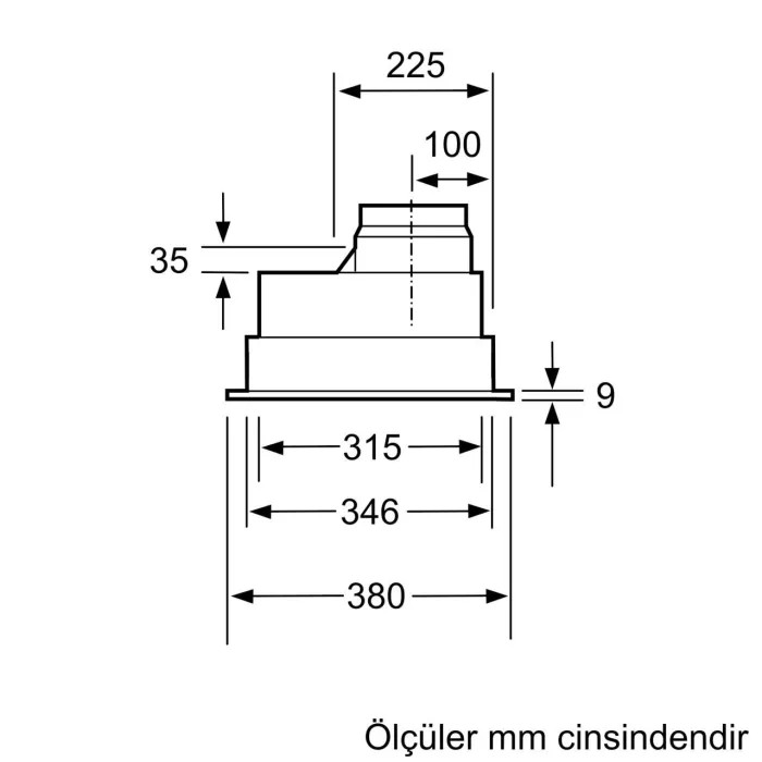 Siemens LB75565 75 cm. Gömme Aspiratör