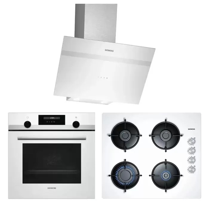 Siemens Elite Beyaz Ankastre Set 3 (60 cm Ocaklı)