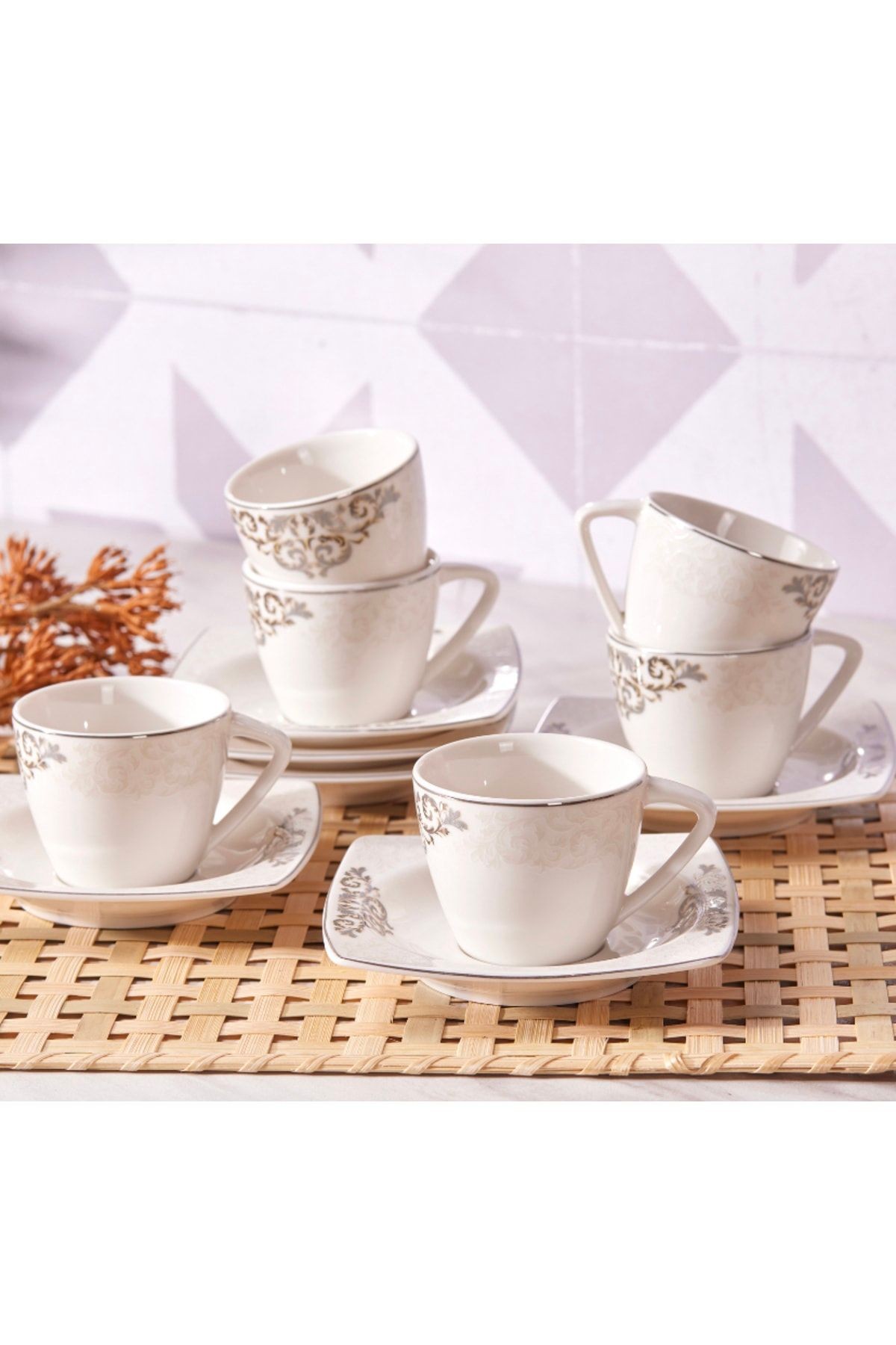 Nazende 6 Kişilik Kahve Fincanı Takımı 80 ml