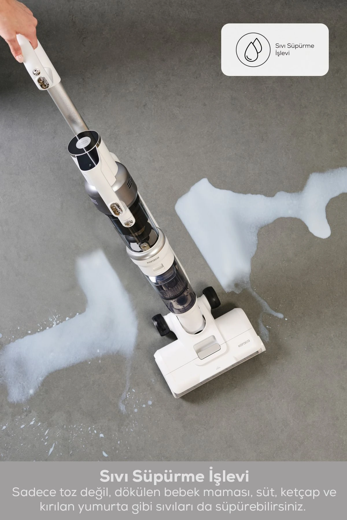 Aquaclean Pet 3In1 Kablosuz Islak&Kuru Dik Süpürge, Paspas Ve El Süpürgesi