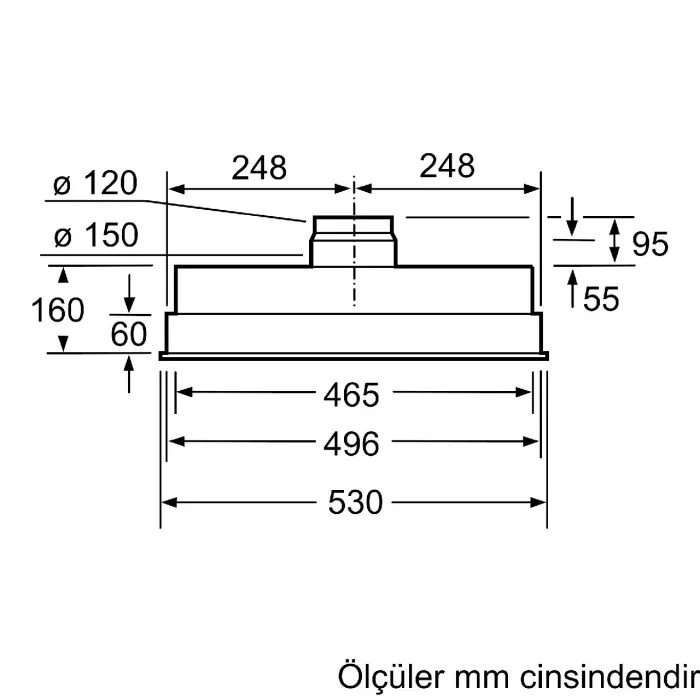 Siemens LB55565 53 Cm Gömme Aspiratör