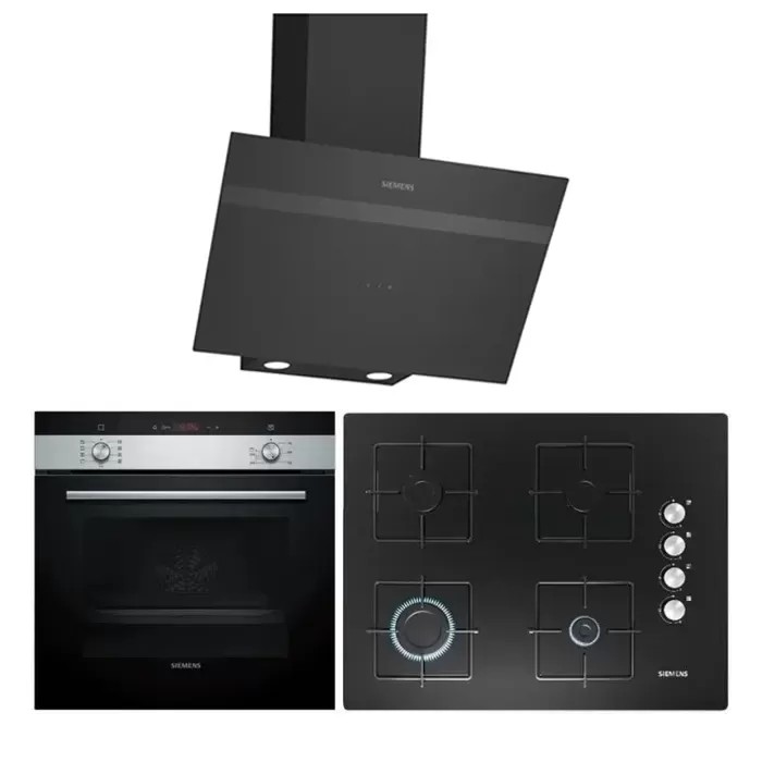 Siemens Prime Siyah Ankastre Set 4 (67 cm Ocaklı)