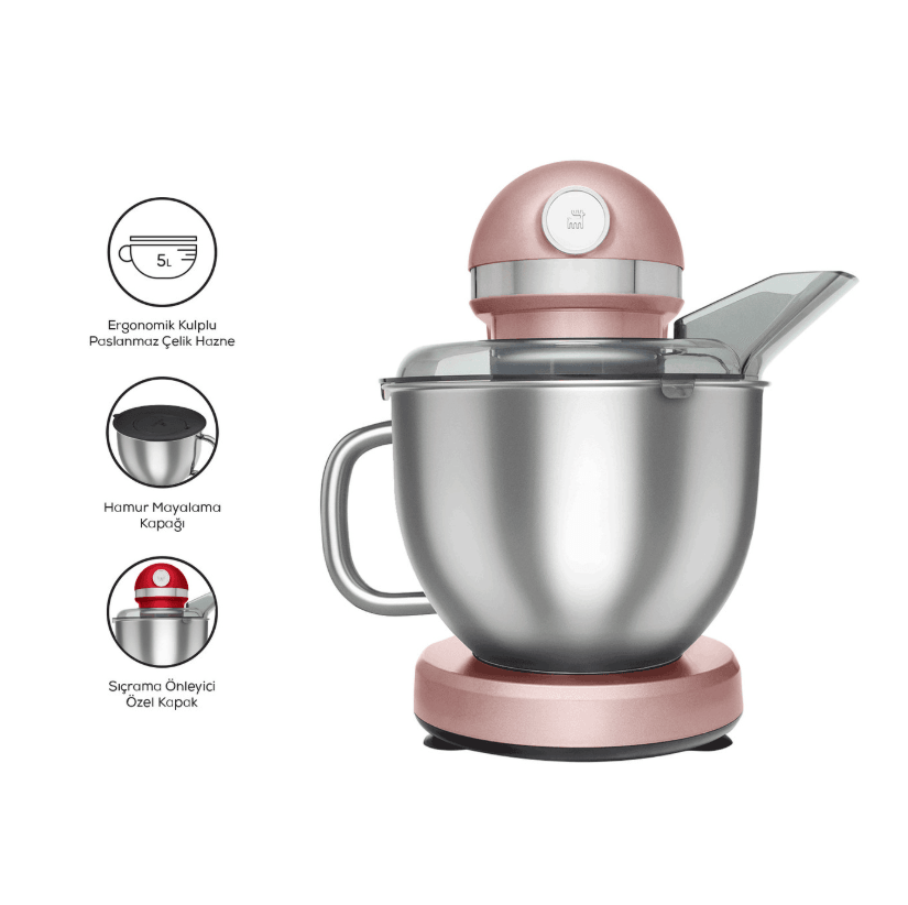 Karaca Mastermaid Chef Pro Çift Kollu Stand Mikser Rosegold 1750 W