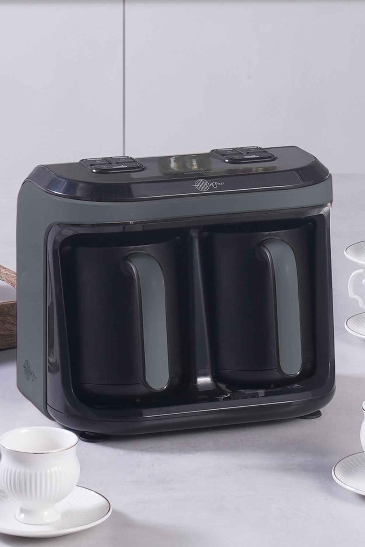 Hatır Hüp Düet İkili Aroma Türk Kahve Makinesi Space Gray