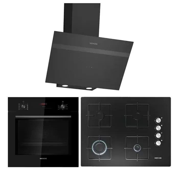 Siemens Prime Siyah Ankastre Set 3 (67 cm Ocaklı)