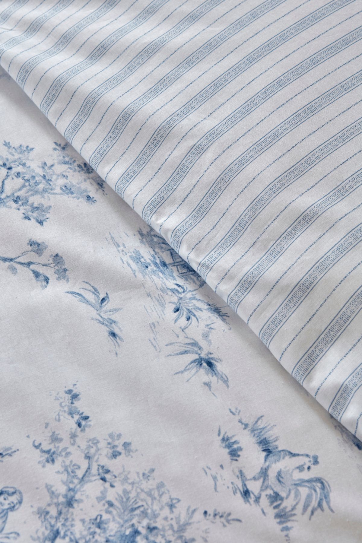 Parisien Çift Kişilik Percale Nevresim Takımı Mavi