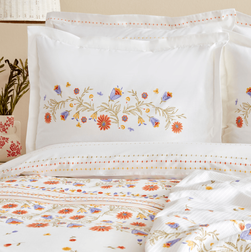 Karaca Home Clarice %100 Pamuk Çift Kişilik Nevresim Pike Hediyeli Takım Multicolor