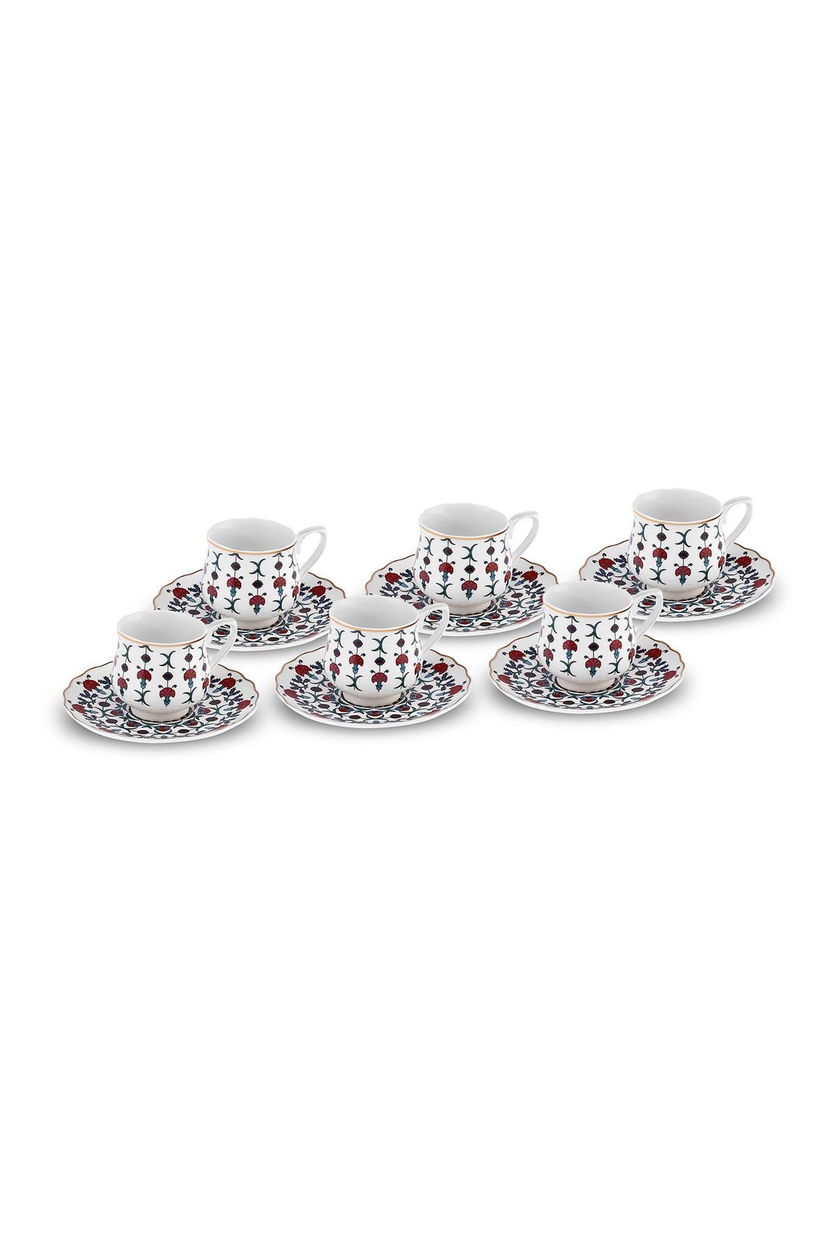 Ebruli 6 Kişilik Kahve Fincanı 100 ml