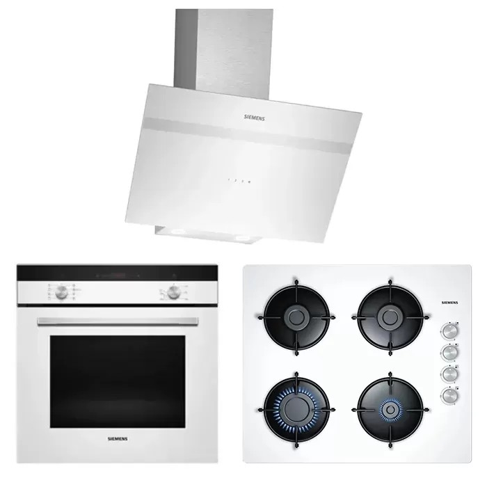 Siemens Elite Beyaz Ankastre Set 2 (60 cm Ocaklı)