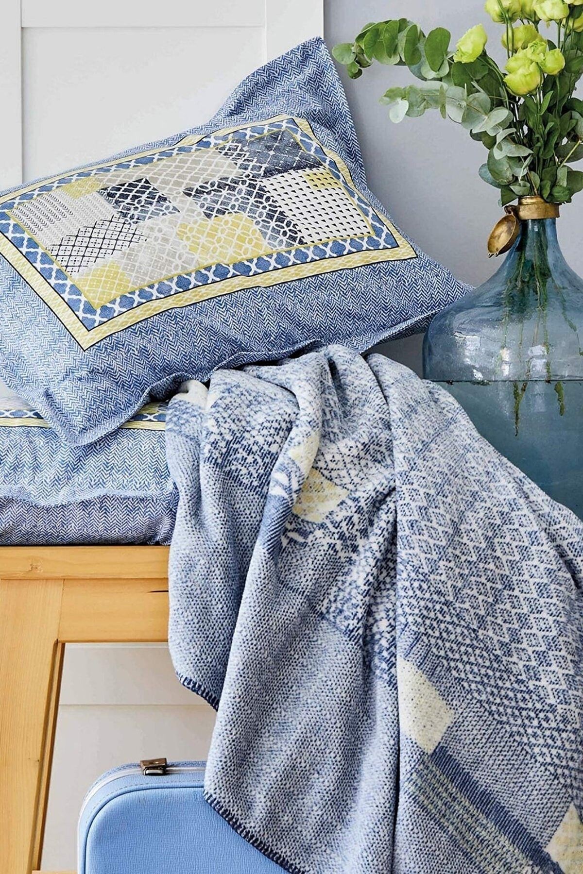 Bosa Indigo %100 Pamuk Çift Kişilik Nevresim Takımı