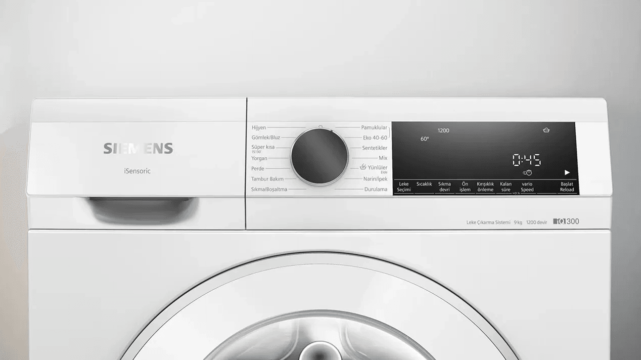 Siemens WG42A1X2TR iQ300 Çamaşır Makinesi 9 kg 1200 dev./dak., Beyaz