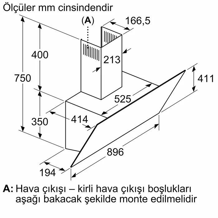 Siemens LC97KPJ20T 90 cm Beyaz Cam Davlumbaz