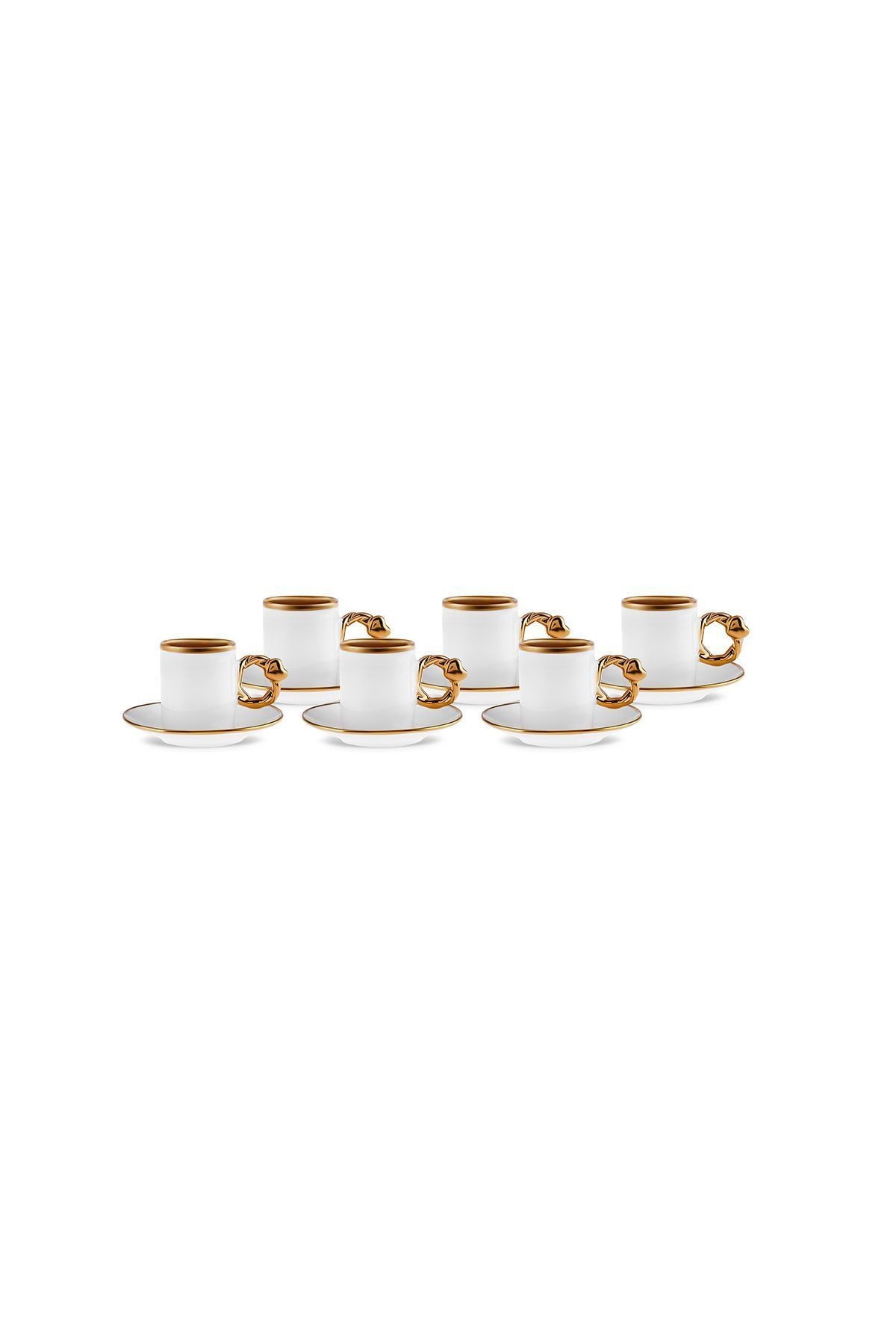 Kalpli 6 Kişilik Kahve Fincan Takımı 80 ml