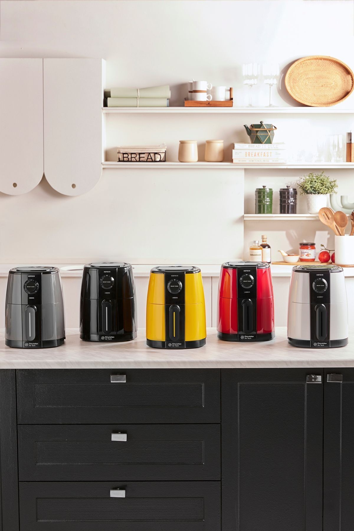Smart Cook 60 Dakikaya Kadar Zaman Ayarlı Compact Airfryer Krem 2 Kişilik