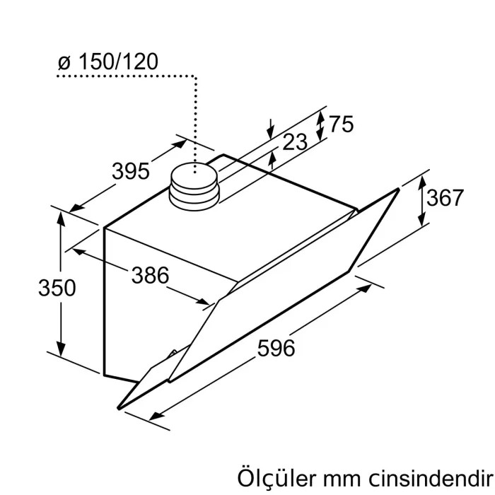 Siemens LC65KAJ70T 60 cm Titanium Gri Davlumbaz