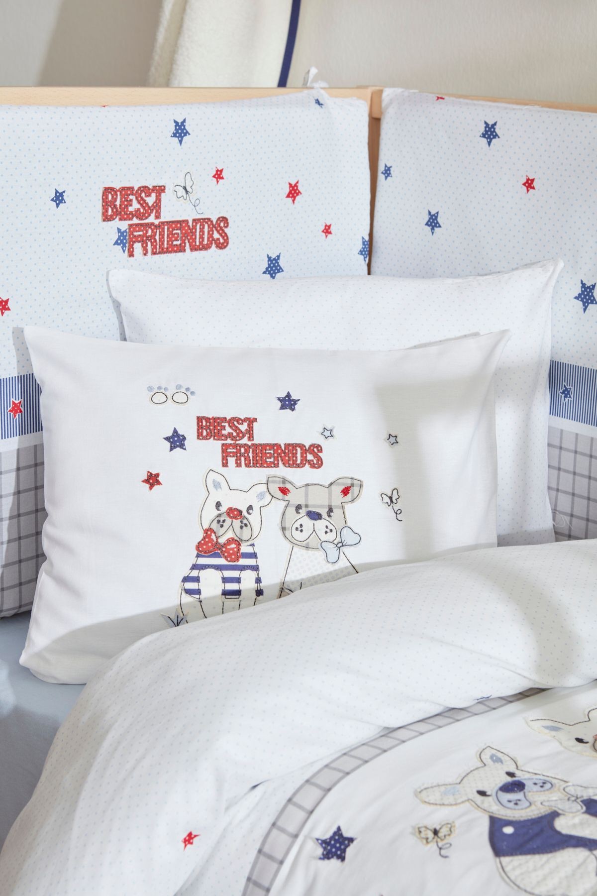 Karaca Home Best Friends %100 Pamuk  Aplike/Nakış 13 Parça Bebek Seti