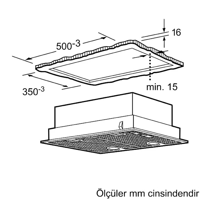 Siemens LB55565 53 Cm Gömme Aspiratör