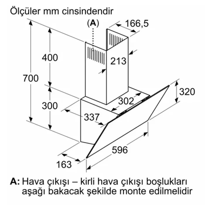 Siemens LC64KPJ20T 60 cm Beyaz Cam Davlumbaz