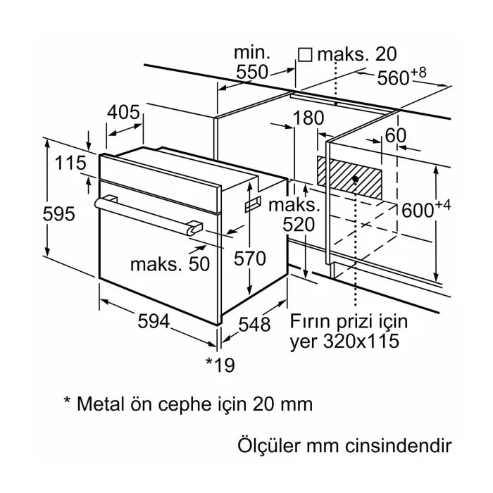 Siemens HB234FEW3T Beyaz Ankastre Fırın