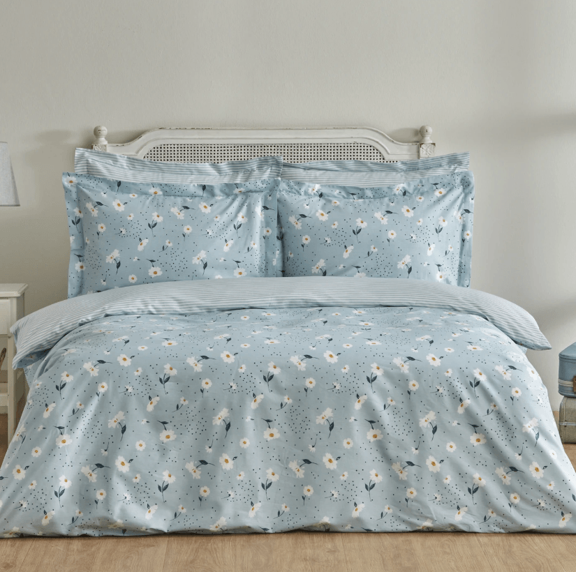 Karaca Home Daisy %100 Pamuk Çift Kişilik Nevresim Takımı Mint