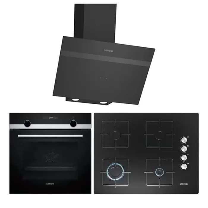 Siemens Prime Siyah Ankastre Set 6 (67 cm Ocaklı)