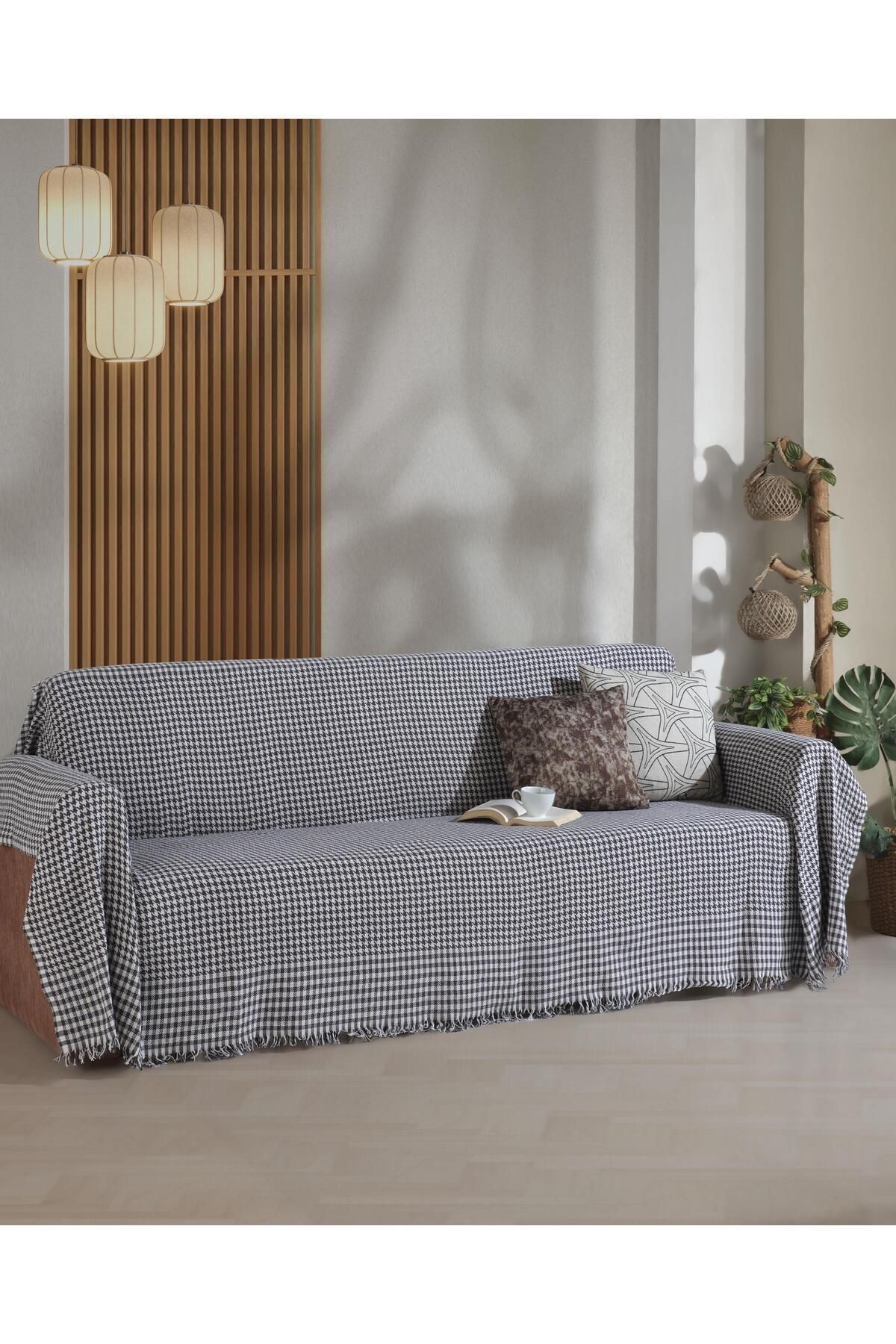 Kazayağı Antrasit Koltuk Örtüsü Kolları Kaplayan180x300 - antrasi̇t