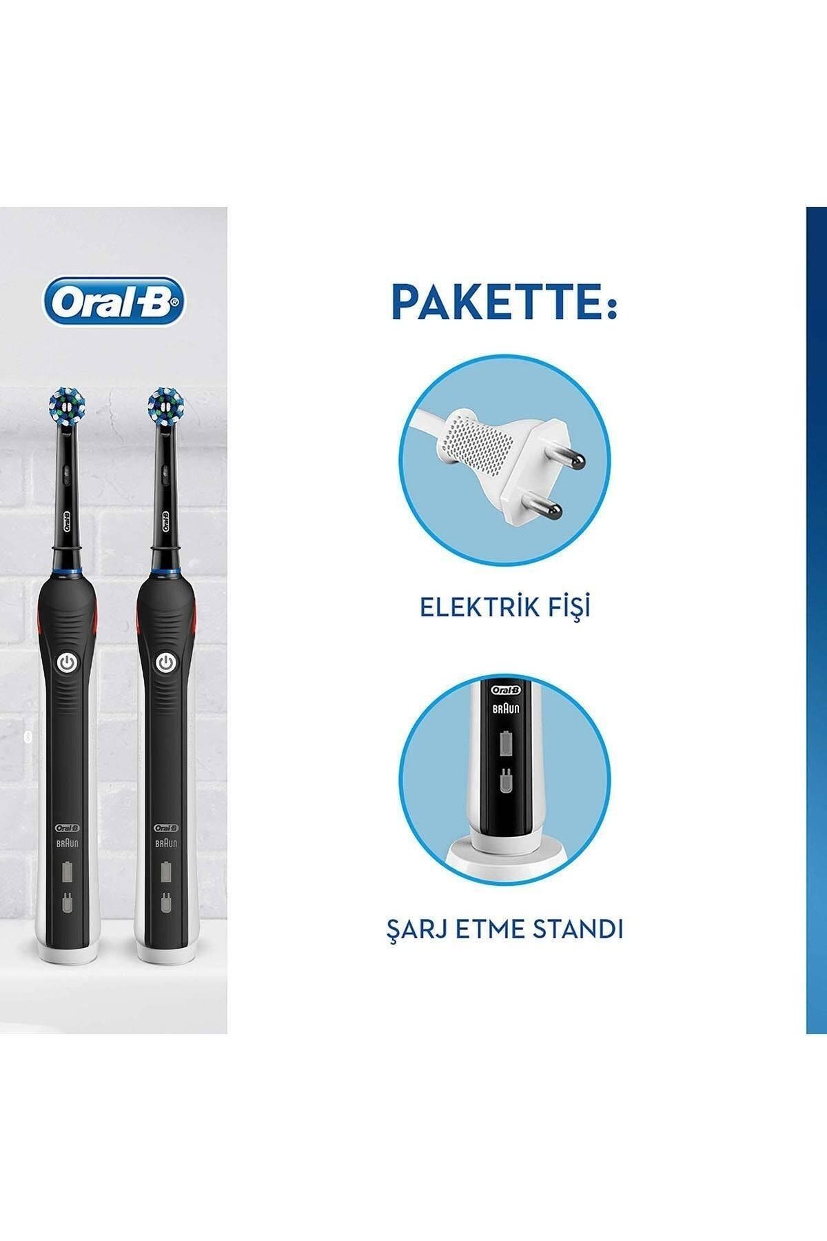 Pro 2900 Şarj Edilebilir Diş Fırçası Siyah 2'li Avantaj Paketi