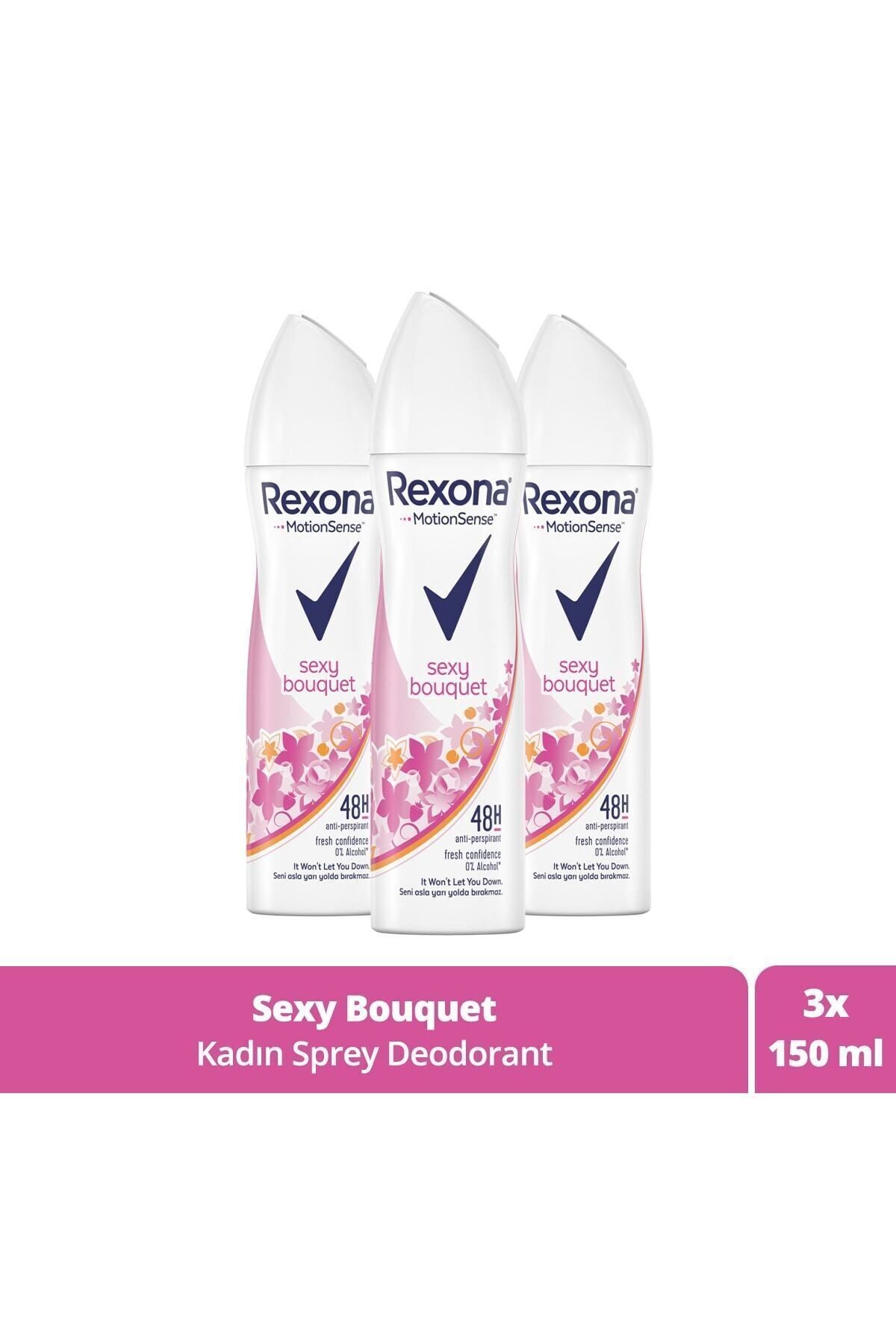 Rexona Kadın Sprey Deodorant Sexy Bouquet 150 ml X3
