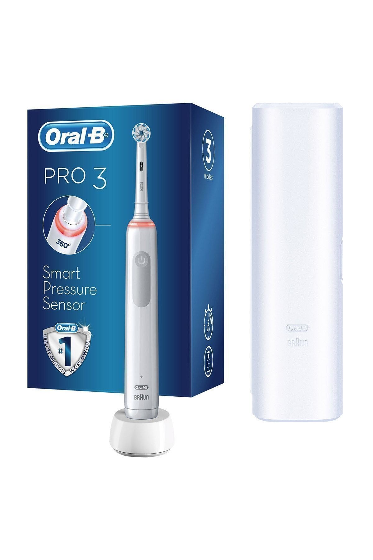 Oral-B Pro 3 3500 Beyaz Şarjlı Diş Fırçası