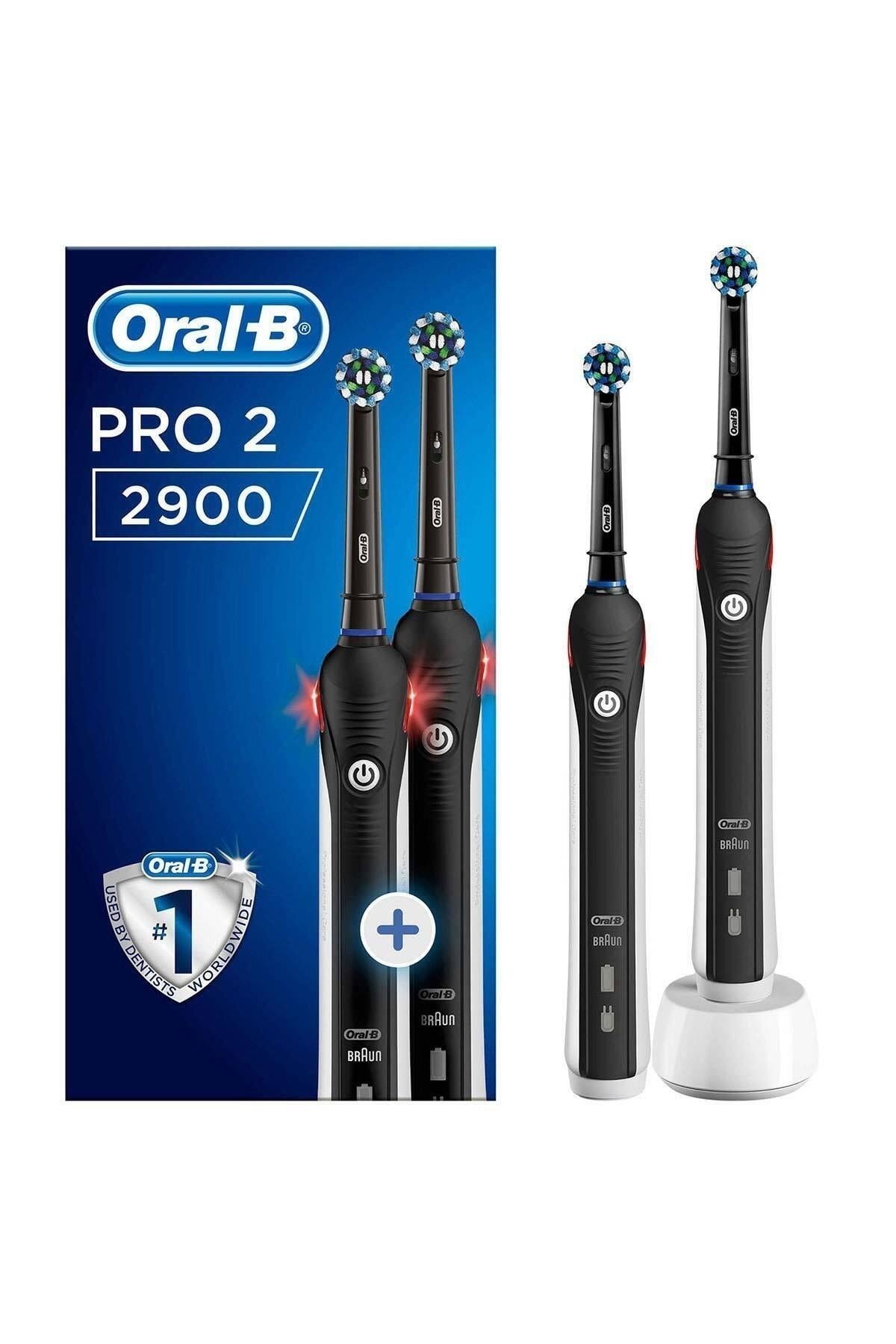 Pro 2900 Şarj Edilebilir Diş Fırçası Siyah 2'li Avantaj Paketi