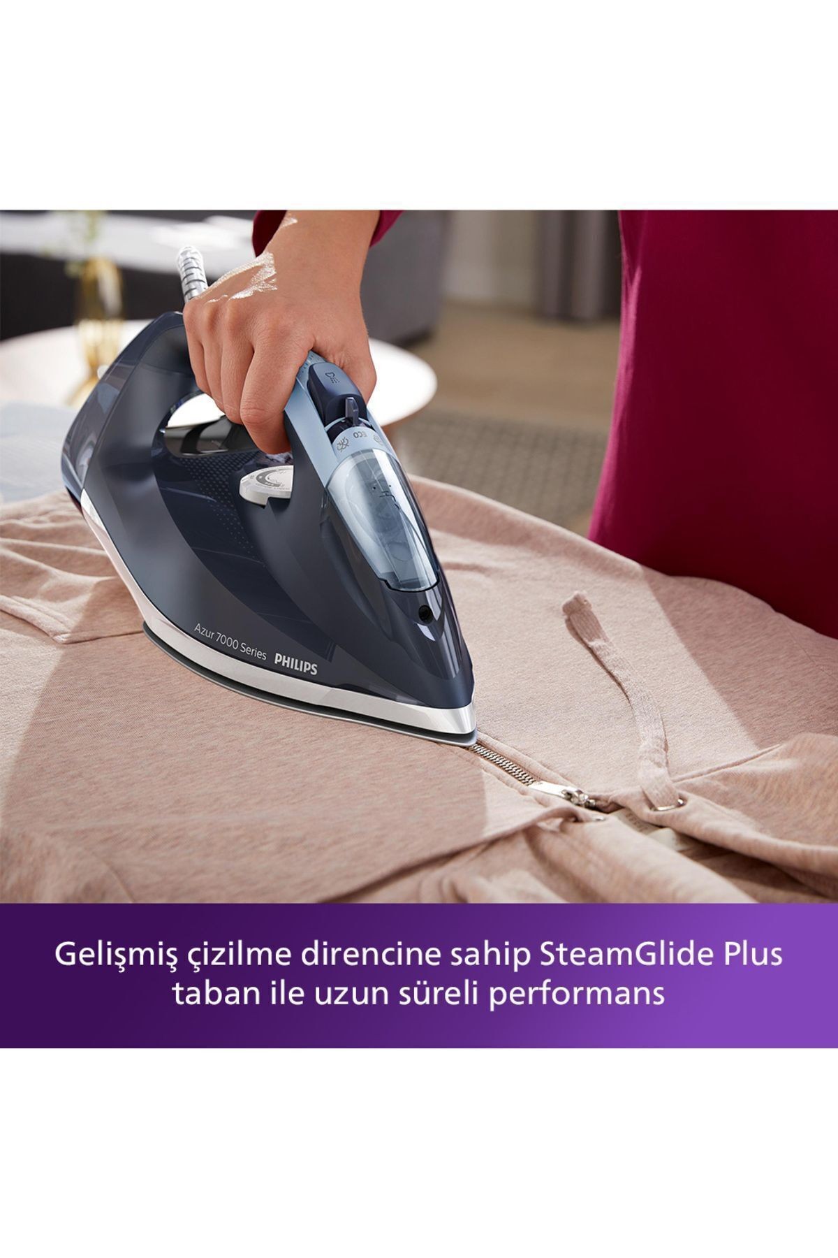 7000 Serisi Buharlı Ütü, 2800W, SteamGlide Plus Taban, 50 g/dk Buhar, 250 g Şok Buhar, DST7030/20