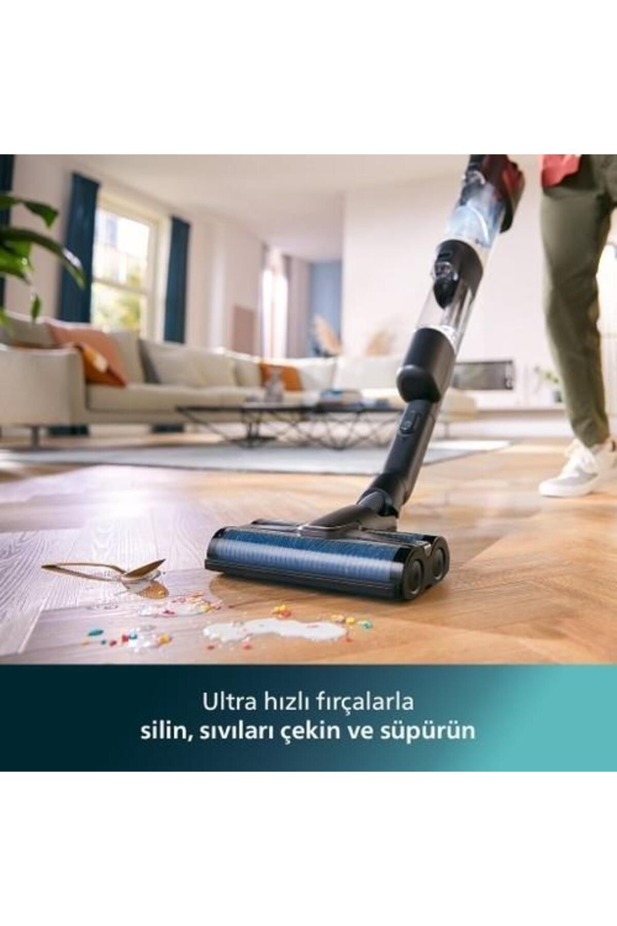 Aqua Trio Yeni 3'ü 1 Arada (ISLAK, KURU VE MOPLU) Sarjlı Ve Kablosuz Dik Süpürge