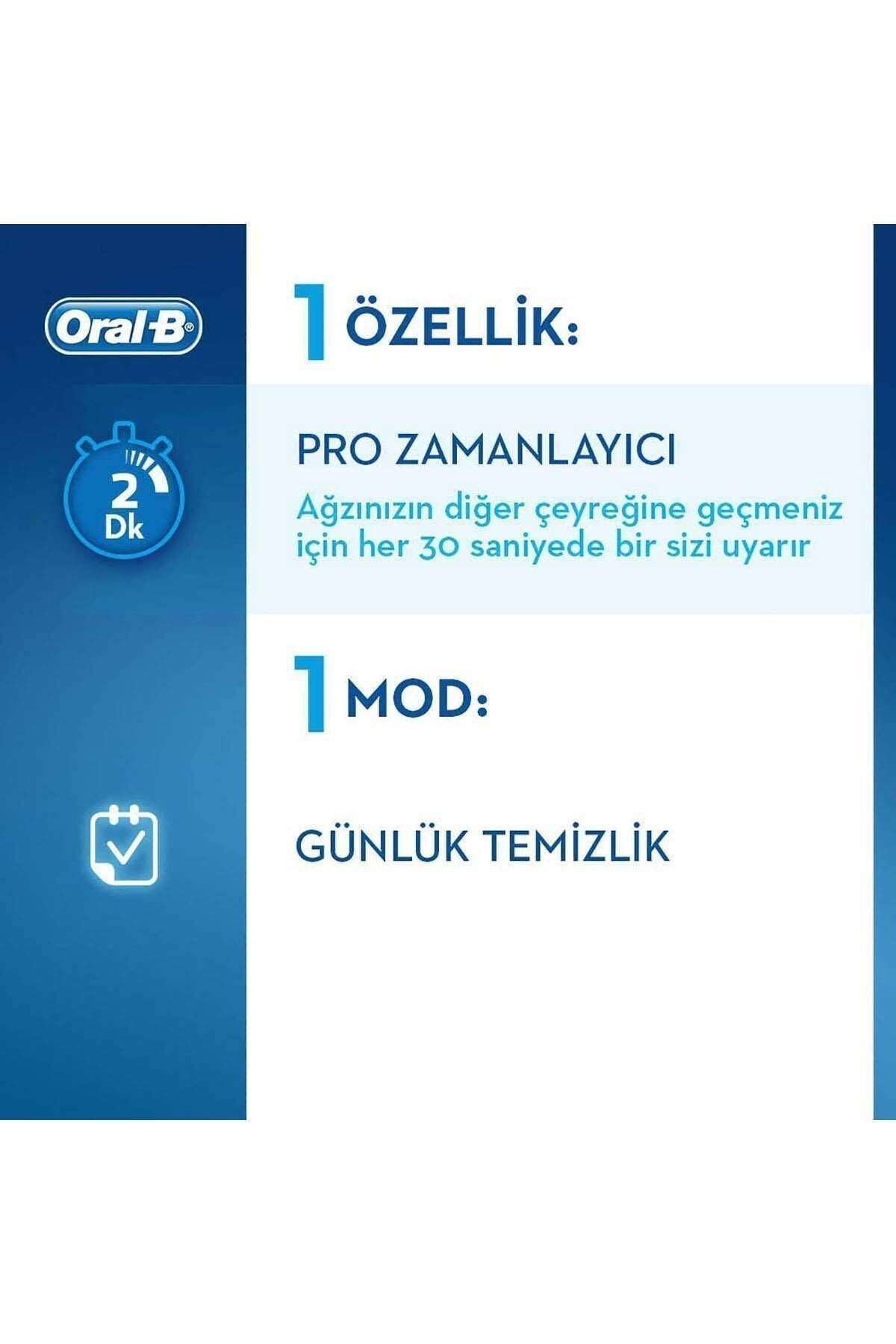 Pro 750 Şarj Edilebilir Diş Fırçası Cross Action Siyah