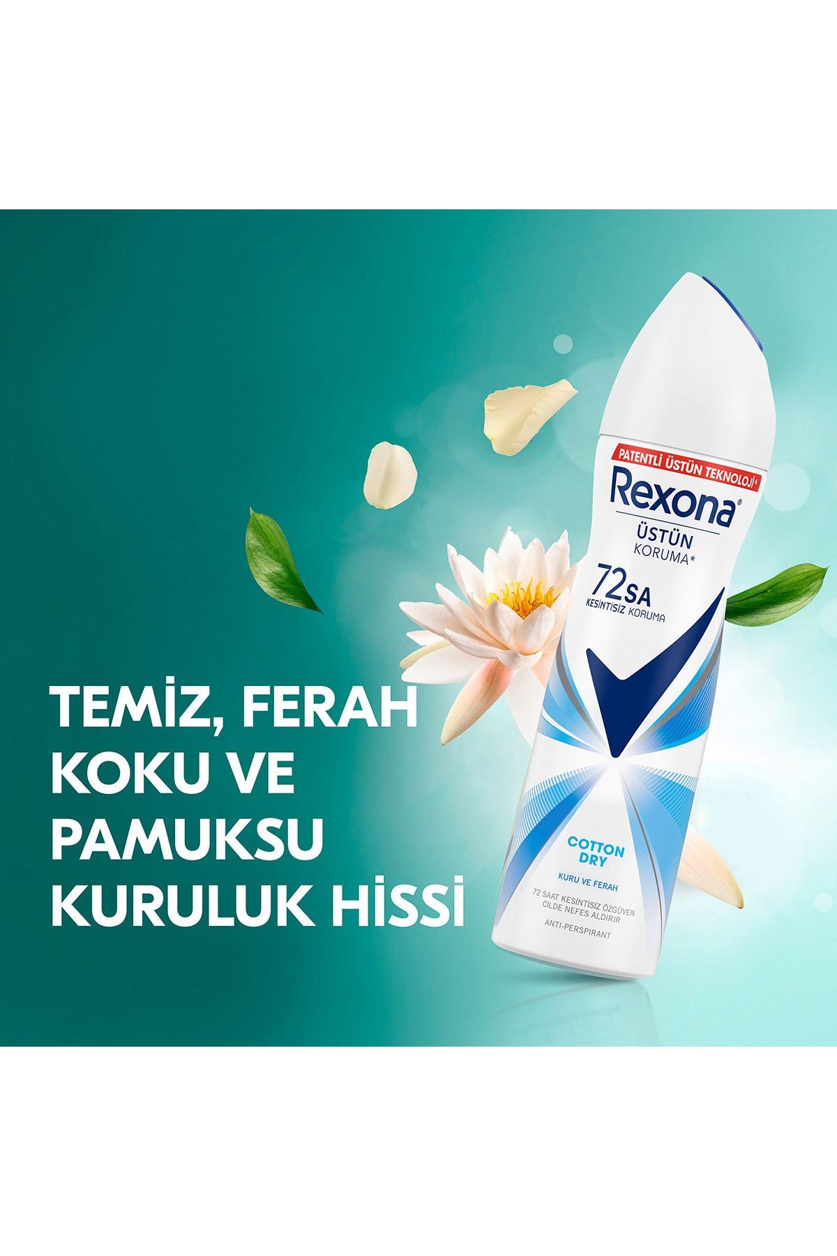 Rexona Cotton Dry 3 Adet 150 ml Kadın Deodorant