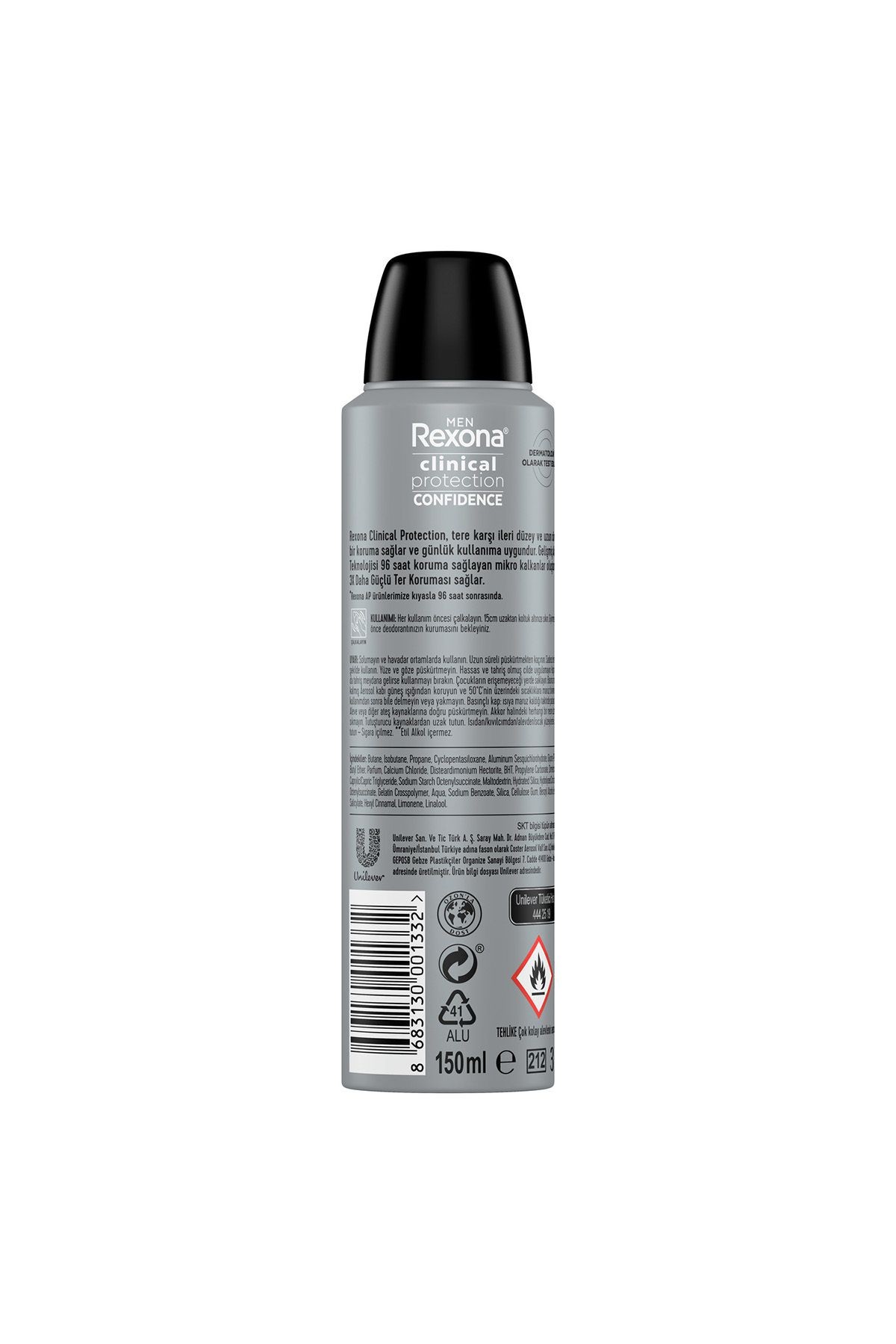 Rexona Clinical Protection Confidence 150 ml Erkek Deodorant