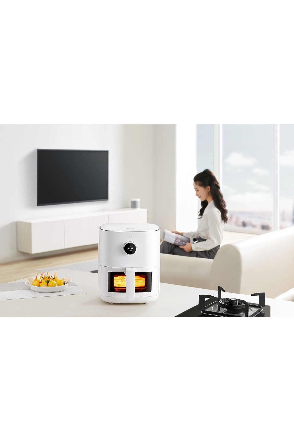 Air Fryer 4 Litre Beyaz Pro Akıllı Fritöz