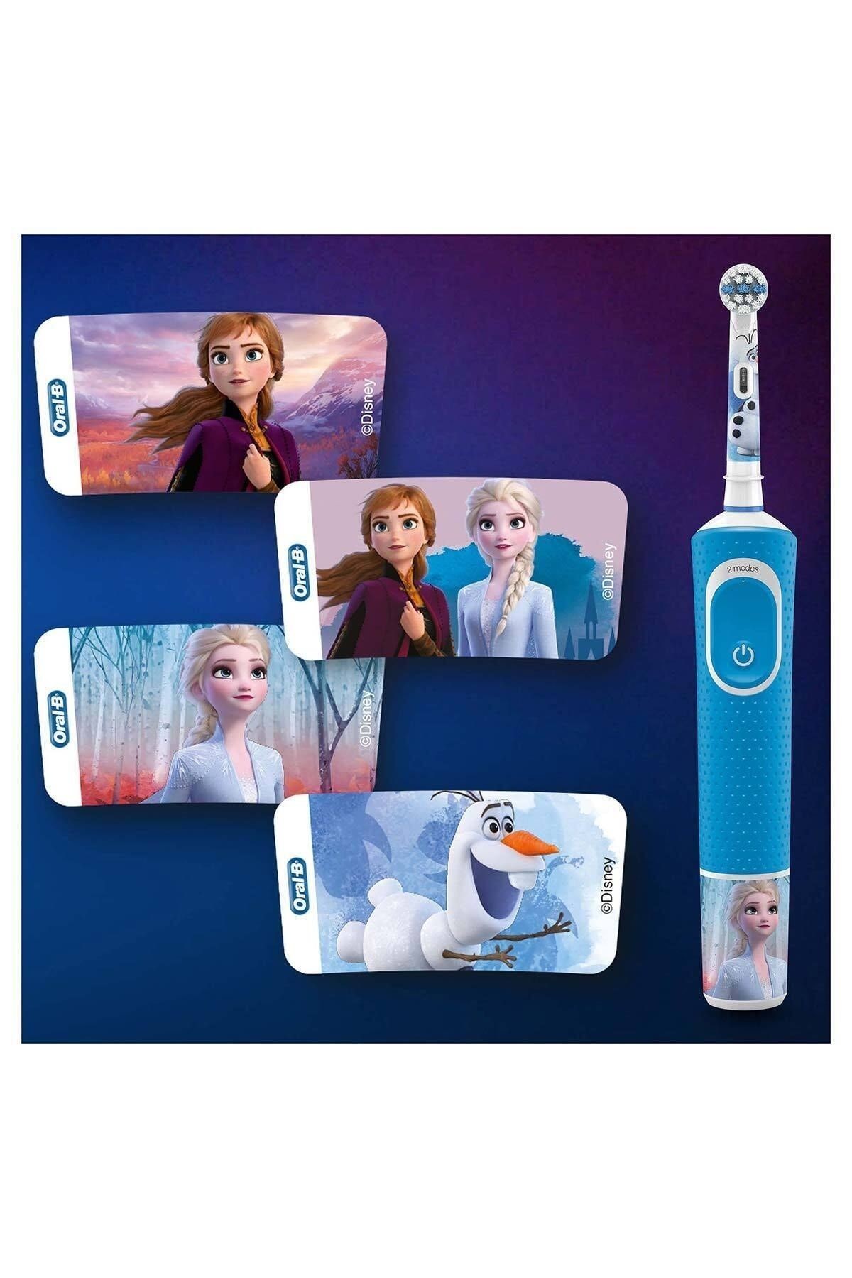 Çocuklar Için Şarj Edilebilir Diş Fırçası D100 Frozen Özel Seri - Taşıma Kutusu