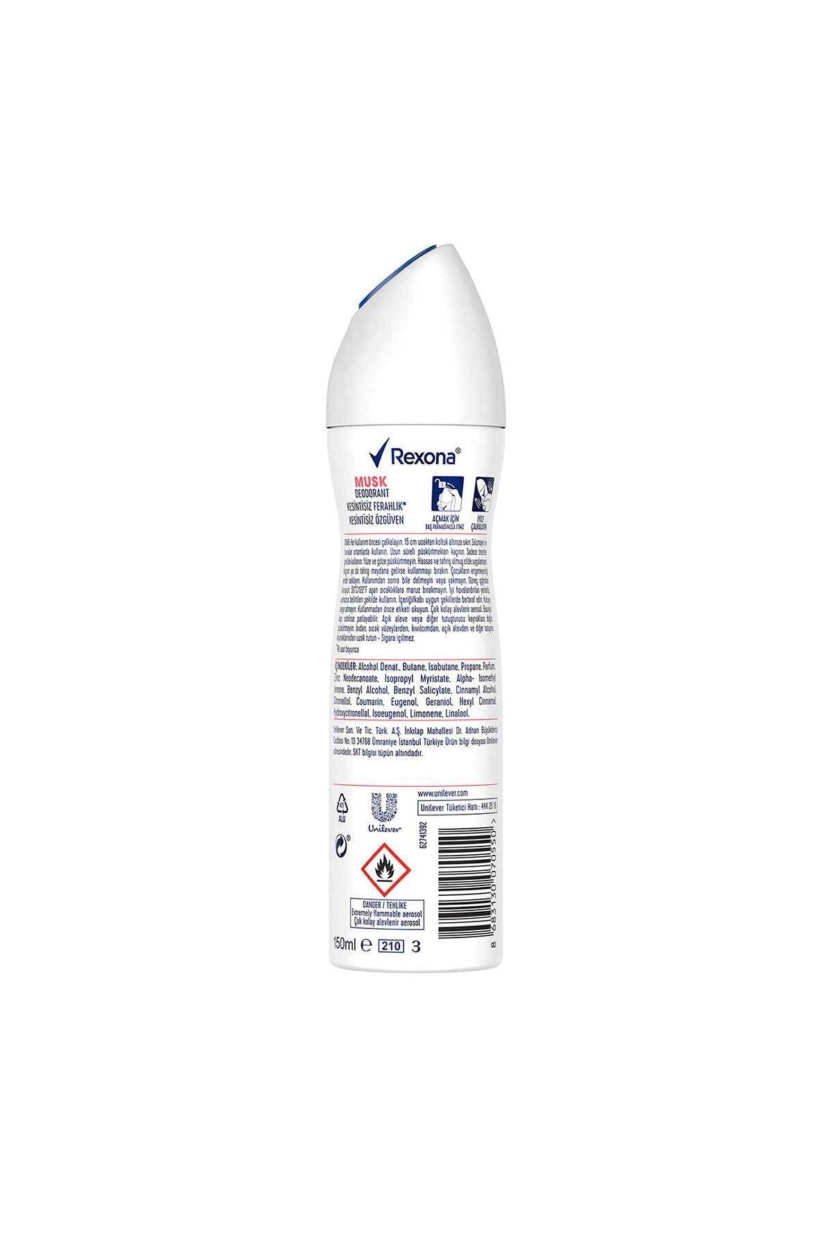 Rexona Musk 3 Adet 150 ml Kadın Deodorant