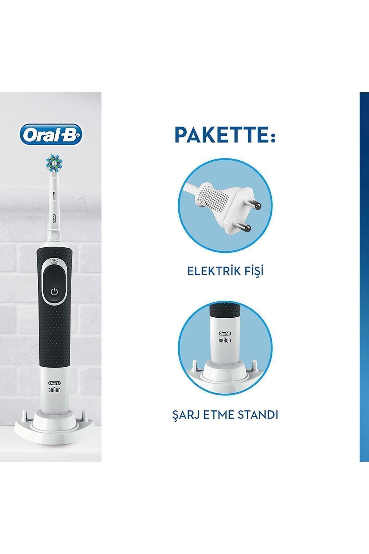 Oral B Vitality D150 Şarj Edilebilir Fırça Cross Action 1 Yedek Başlık