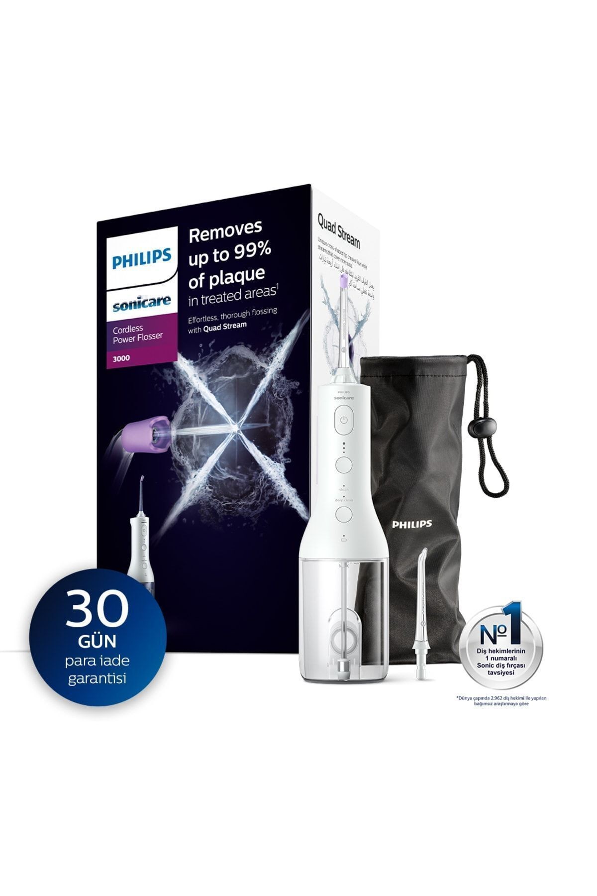 Sonicare Hx3806/31 - Cordless Power Flosser 3000 – Sonic Şarjlı Diş Arası Temizleyicisi