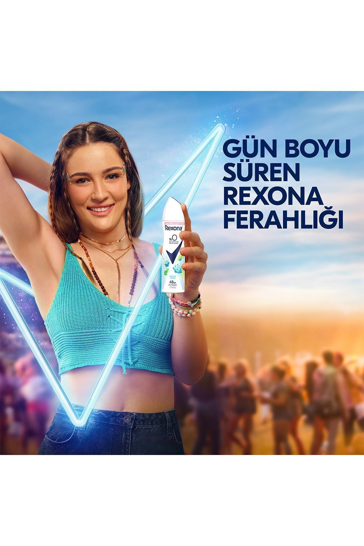 Rexona Ocean Fresh %0 Alüminyum 150 ml 3 Adet Kadın Deodorant