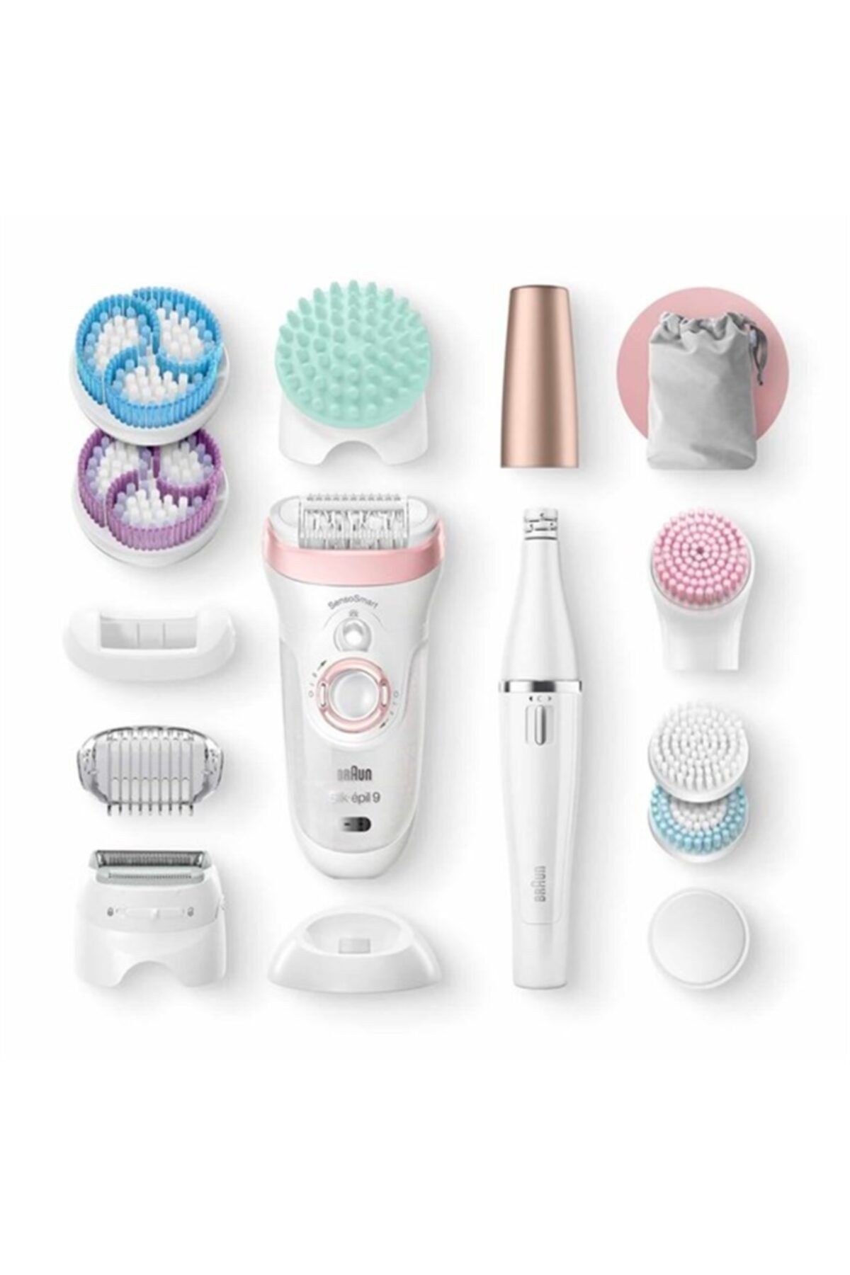 9995 Epilasyon Silk Epil 9/995 Sensosmart Facespa Güzellik Seti Islak Kuru Kablosuz Epilatör