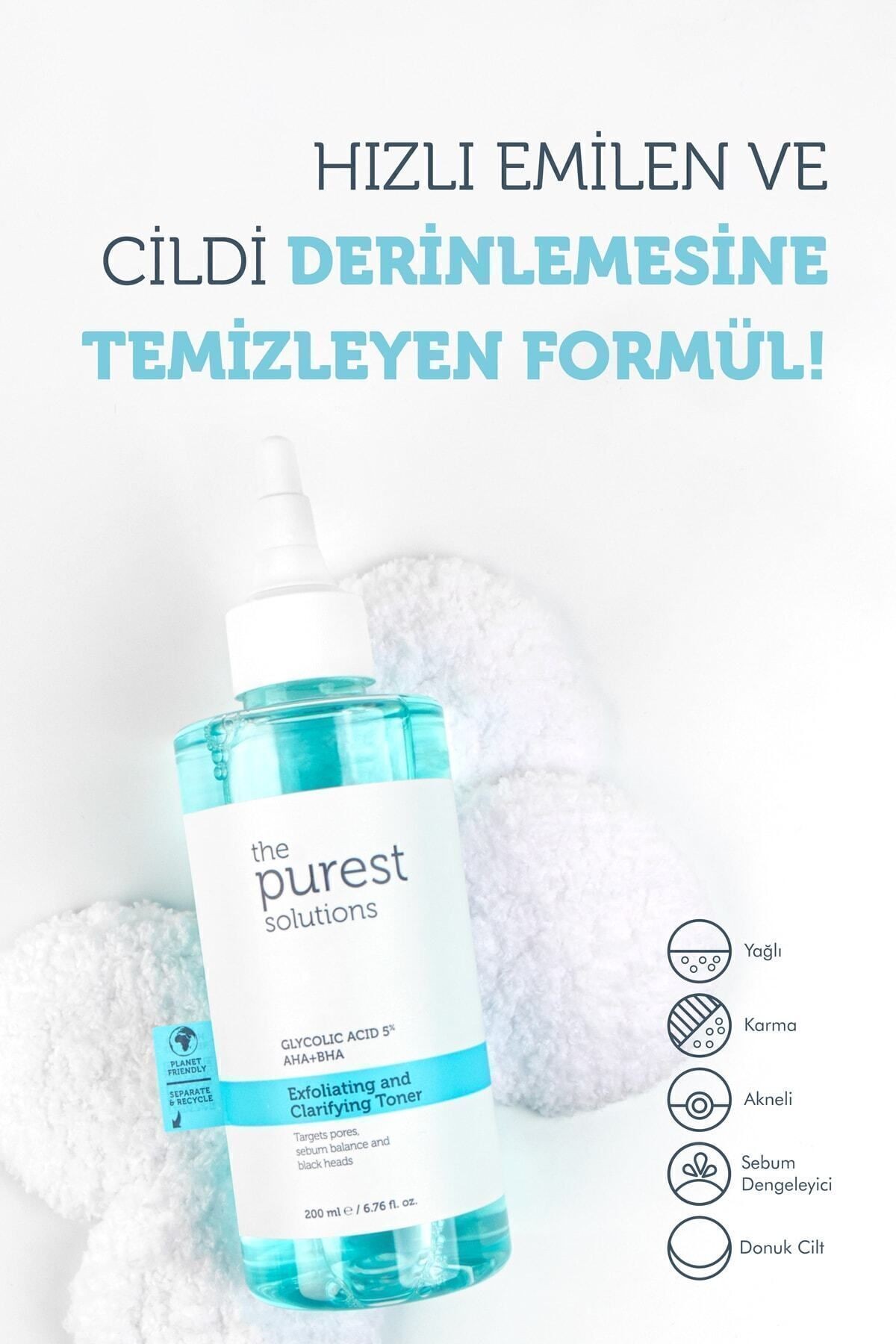 The Purest Solutions Exfoliating Clarifying Glycolic Acid 5% AHA + BHA Tonik 200 ml
