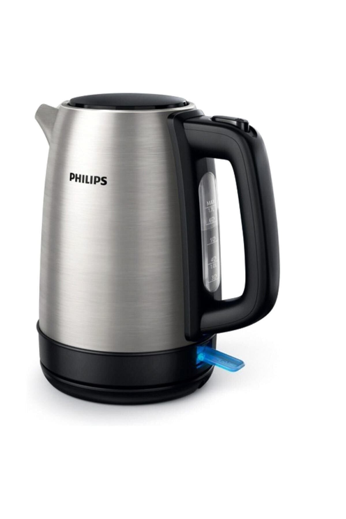 Daily Collection Çelik Kettle 2200W, 1,7 Lt, Işıklı Gösterge, Yaylı Kapak, HD9350/90