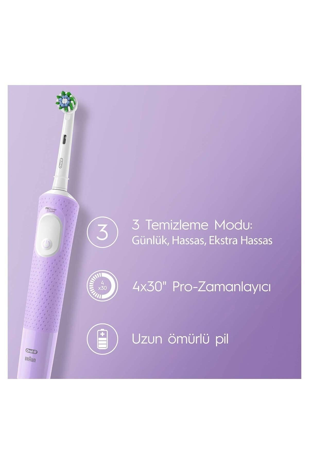 Şarjlı/elektrikli Diş Fırçası Vitality Pro Lila Koruma Ve Temizlik
