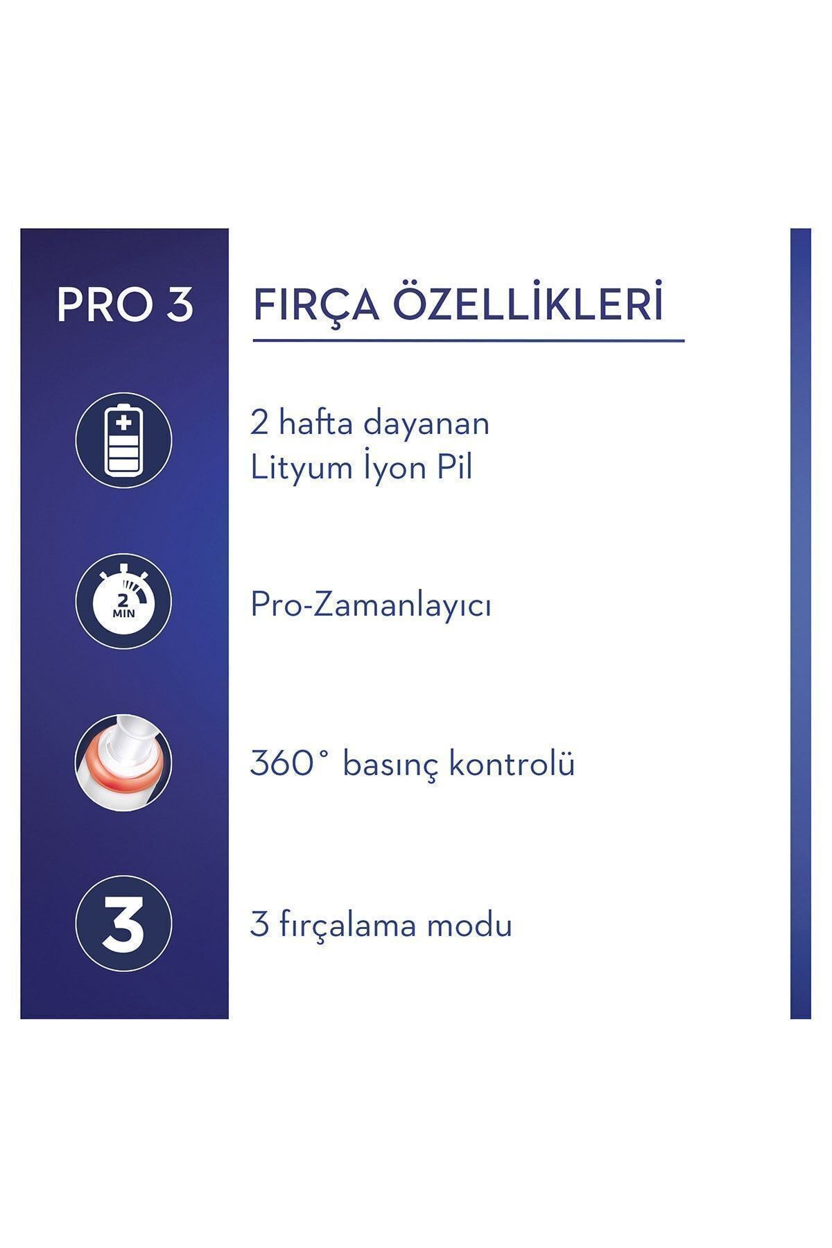 Oral-B Pro 3 3500 Beyaz Şarjlı Diş Fırçası
