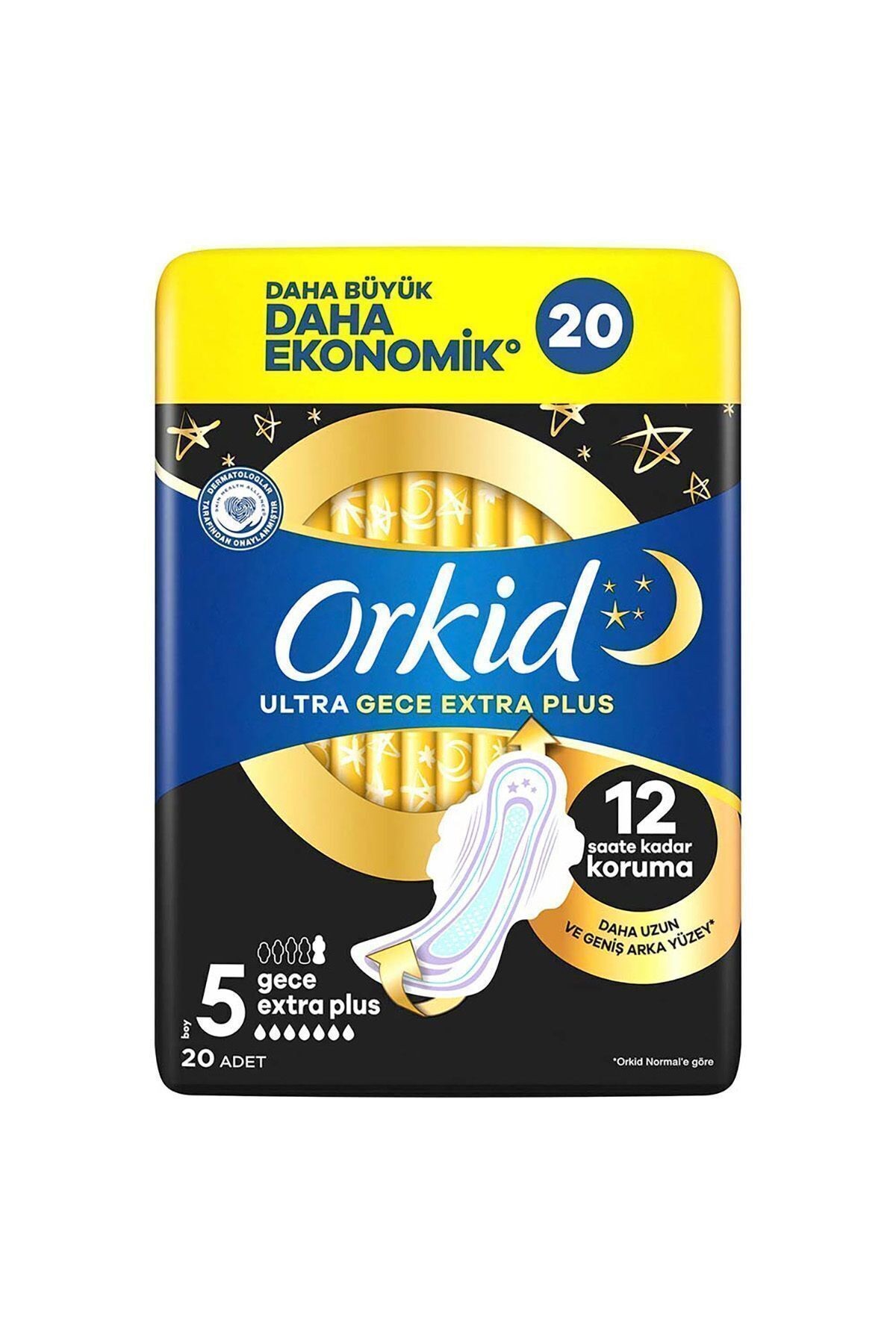 Orkid Ultra Gece Extra Plus (Boy 5) Hijyenik Ped 20'li