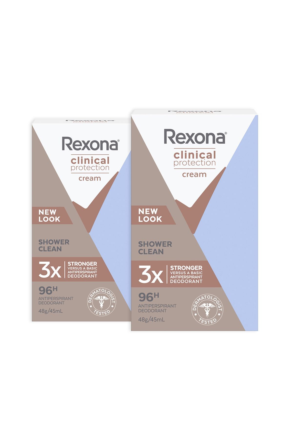 Rexona Clinical Protection Shower Clean 2 Adet 45 ml Kadın Stick Deodorant
