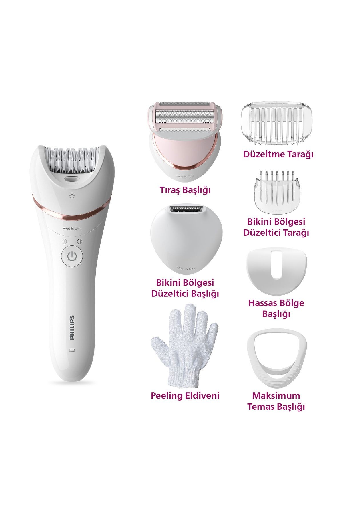 Philips 8000 Serisi BRE720/05 Islak Kuru Epilatör